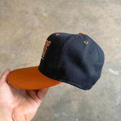 90s Black Texas Longhorns Snapback Hat 5803