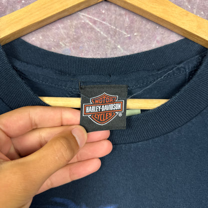 00s Navy Blue Harley Davidson Shirt 3121