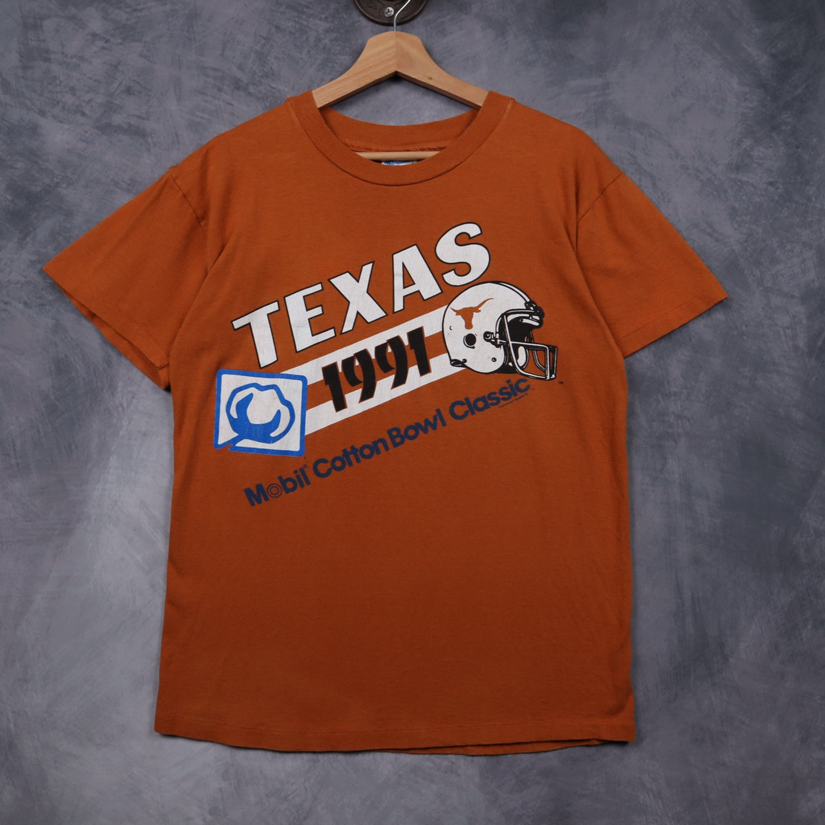 1991 Orange Texas Longhorns Mobil Cotton Bowl Classic Shirt 5855