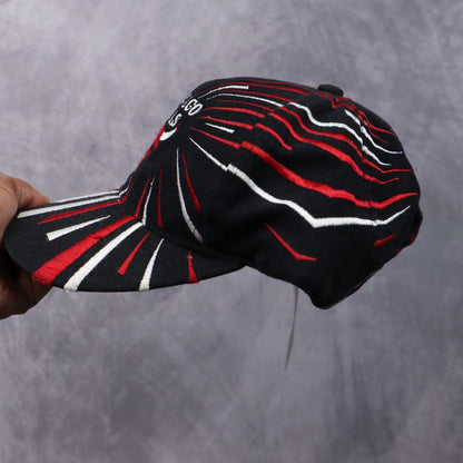 90s Black Chicago Bulls Shockwave Snapback Hat 5514