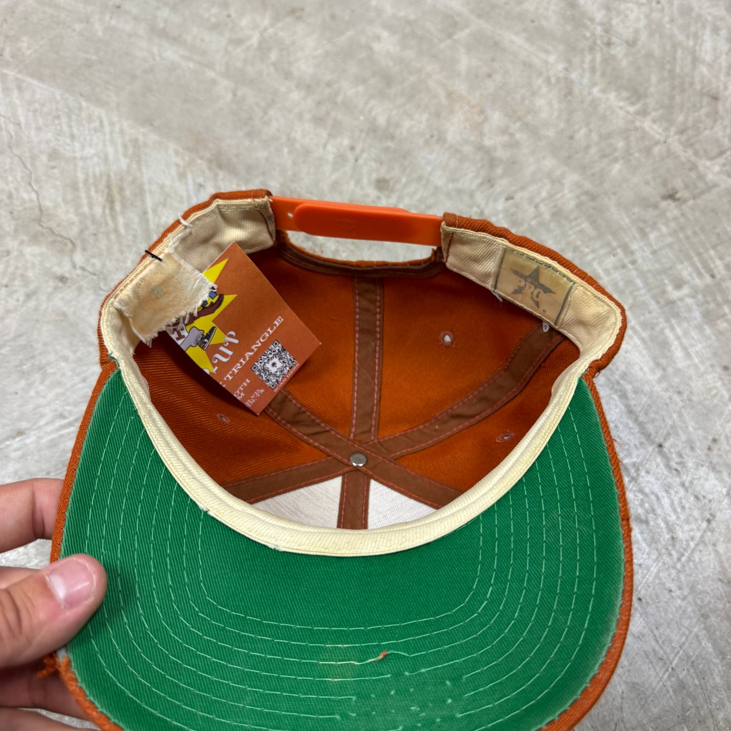 80s Orange University of Texas Longhorns Sports Specialties Single Line Script Snapback Hat