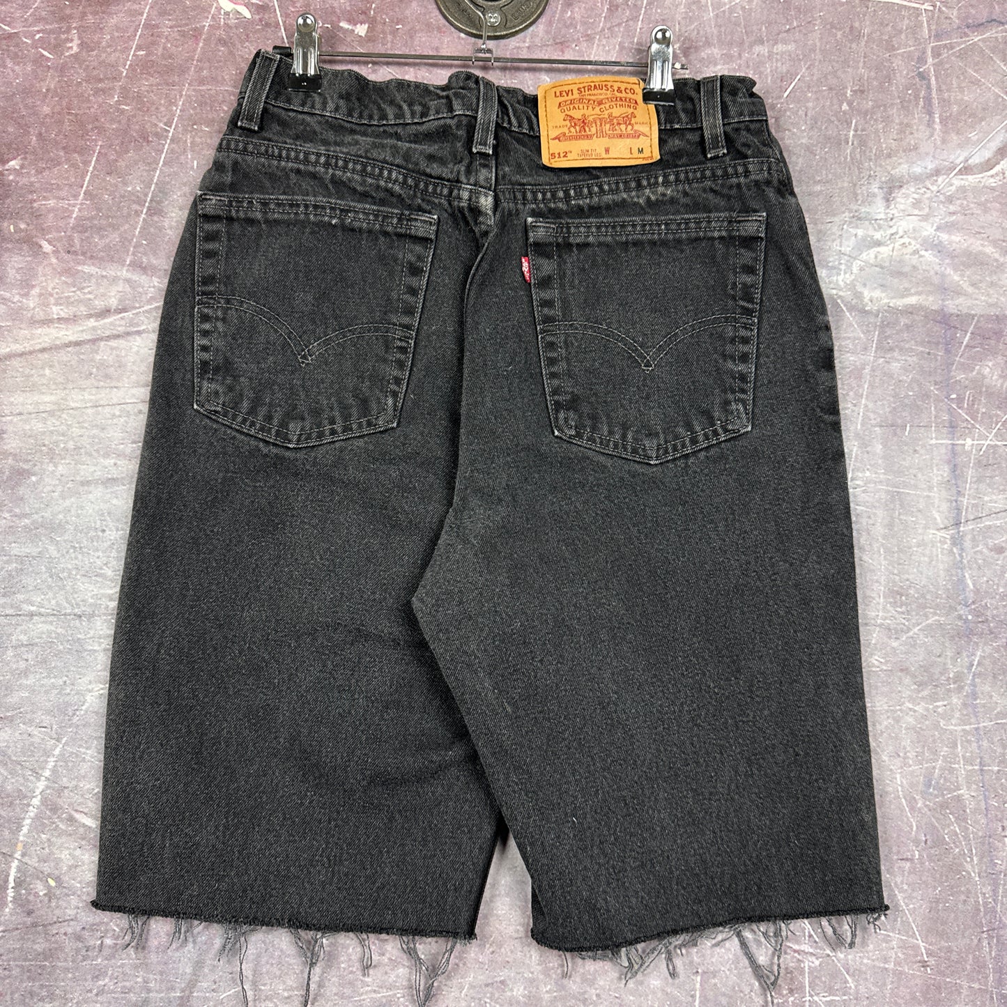 90s Black Levi's 512 Denim Shorts 29x10 2739