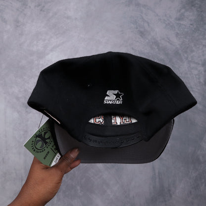 90s Black Philadelphia Flyers Starter Snapback Hat 5617