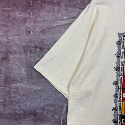 1996 White Atlanta Olympics Flag Shirt 3442