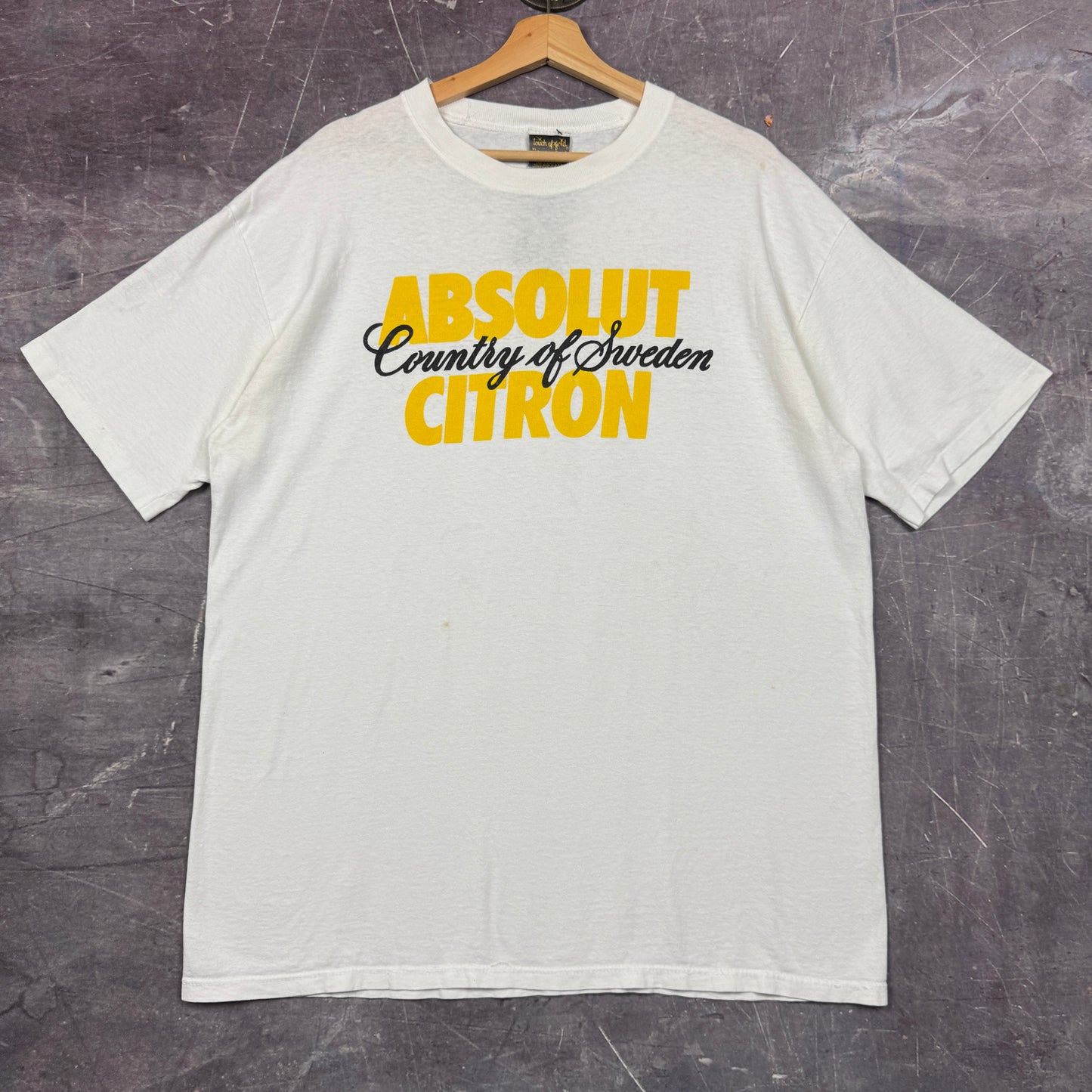 90s White Absolut Citron Sweden Graphic Shirt XL 0887