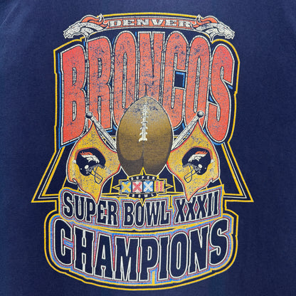 1997 Blue Denver Broncos Super Bowl XXXII Shirt 4218