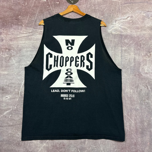 Early 00s Black No Coast Choppers Sleeveless Shirt 3218