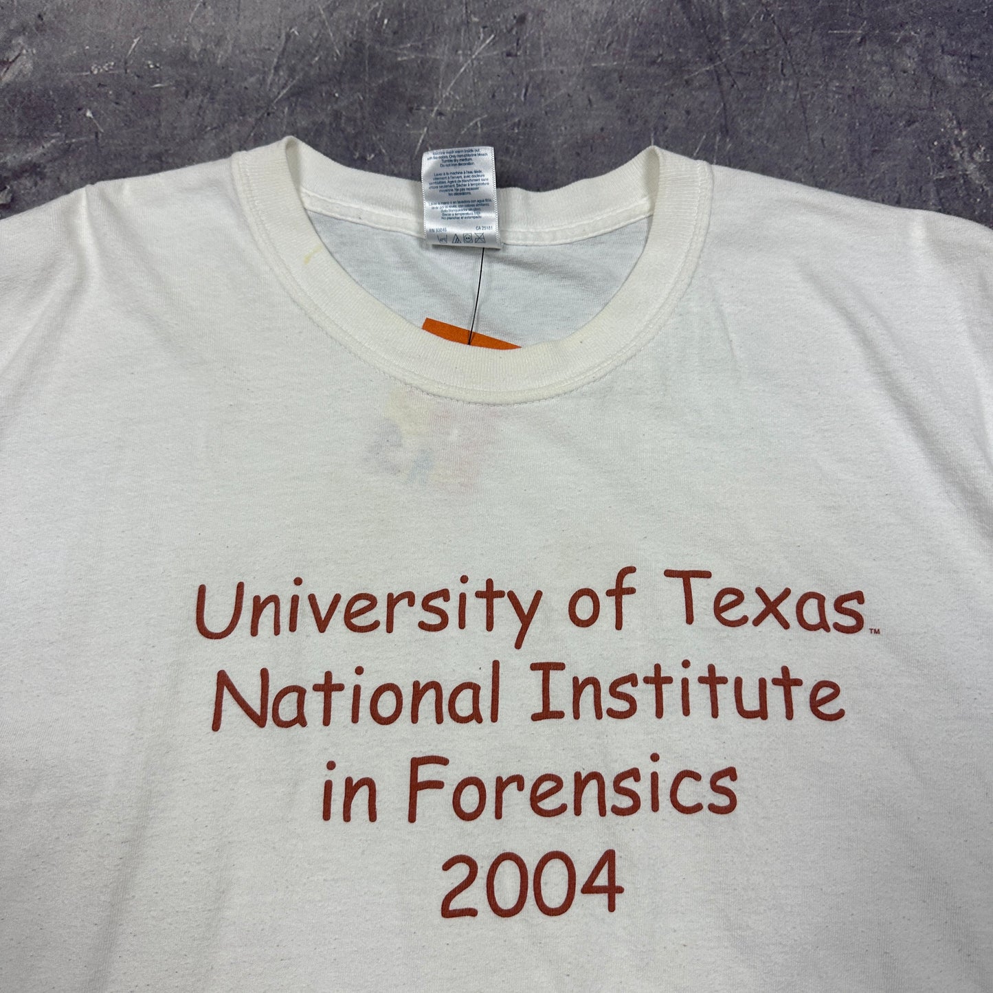 2004 University Of Texas National Institute in Forensics Mask Shirt XL