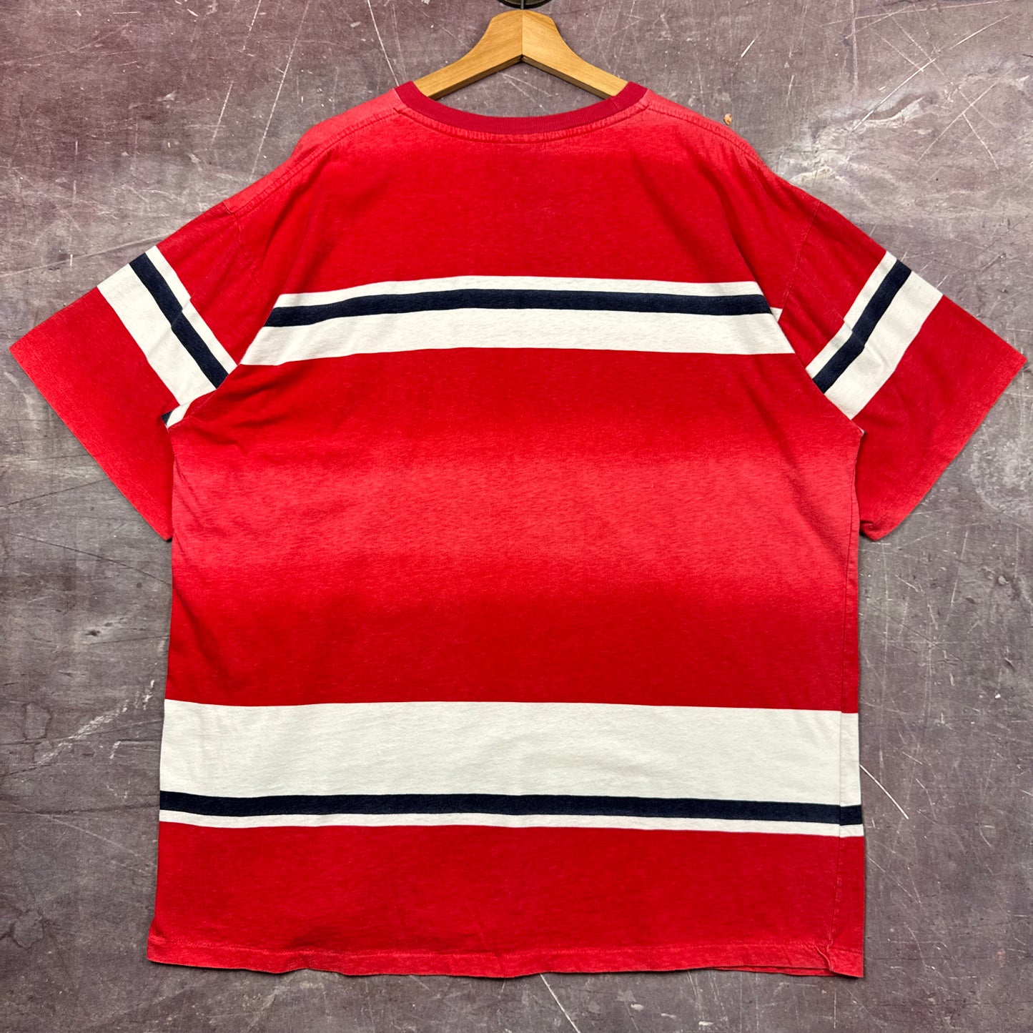 80s Red & White Striped Polo Ralph Lauren Shirt 3731