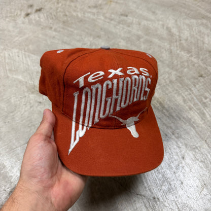 90s Orange University of Texas Longhorns The Game Big Logo Spellout Snapback Hat