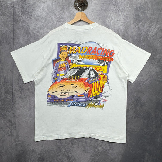 90s White Mad Racing Shirt 4017