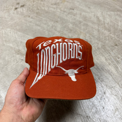 90s Orange University of Texas Longhorns The Game Big Logo Spellout Snapback Hat