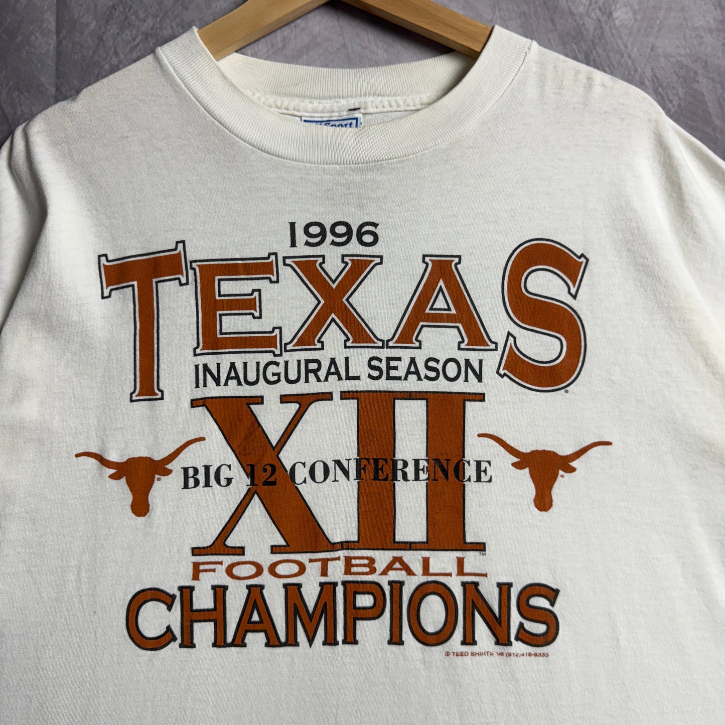 1996 White Texas Longhorns Big 12 Conference Champions Shirt 4605