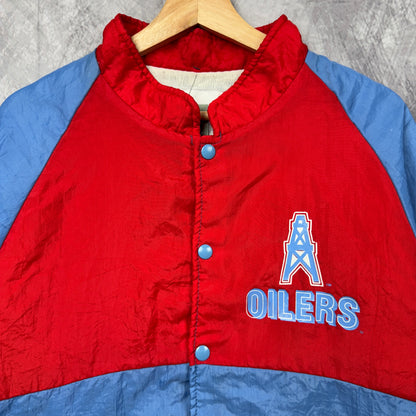 90s Red and Blue Houston Oilers Jacket 4276