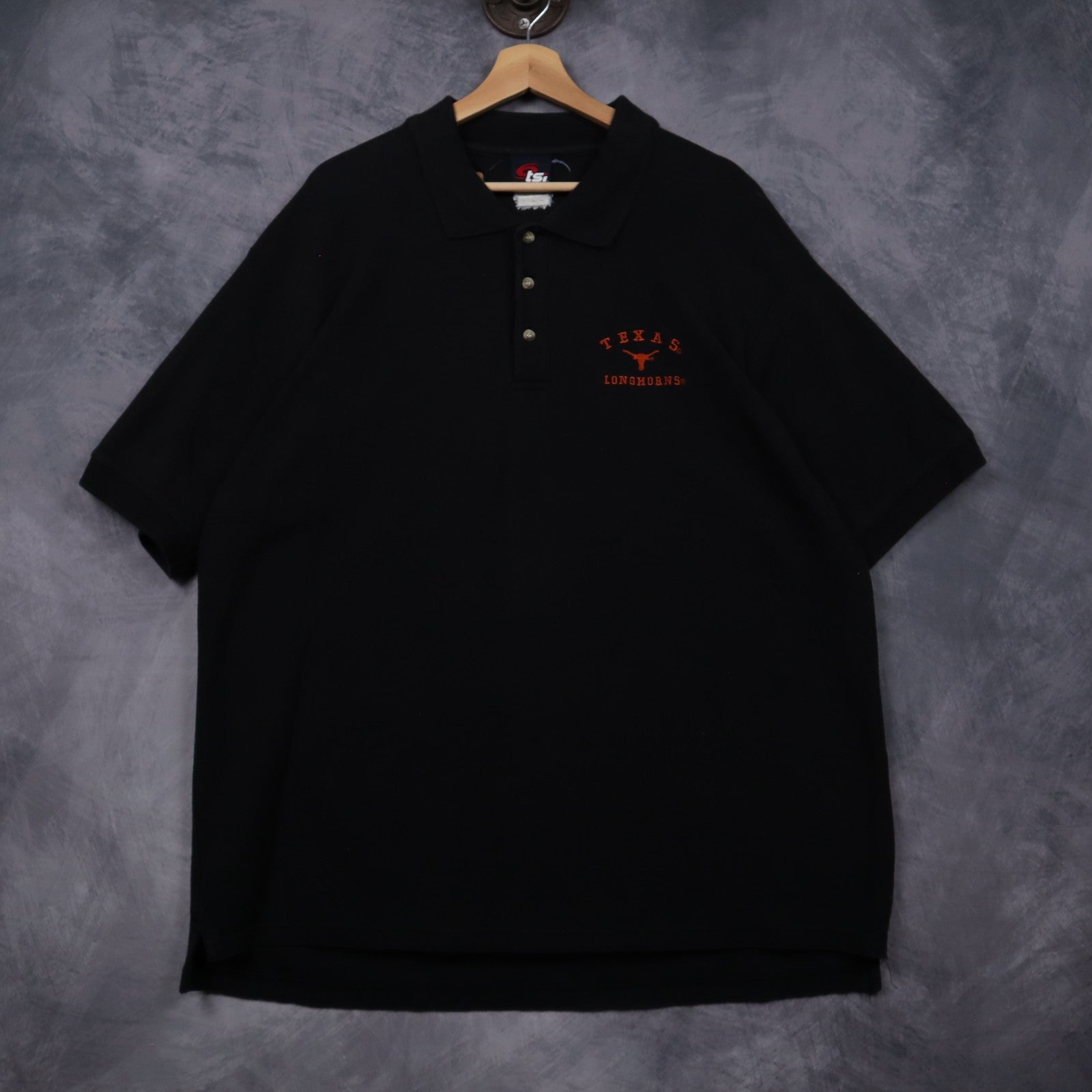 00s Black Texas Longhorns Polo Shirt 5890