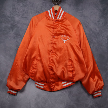 90s Orange Texas Longhorns Satin Bomber Jacket 5906