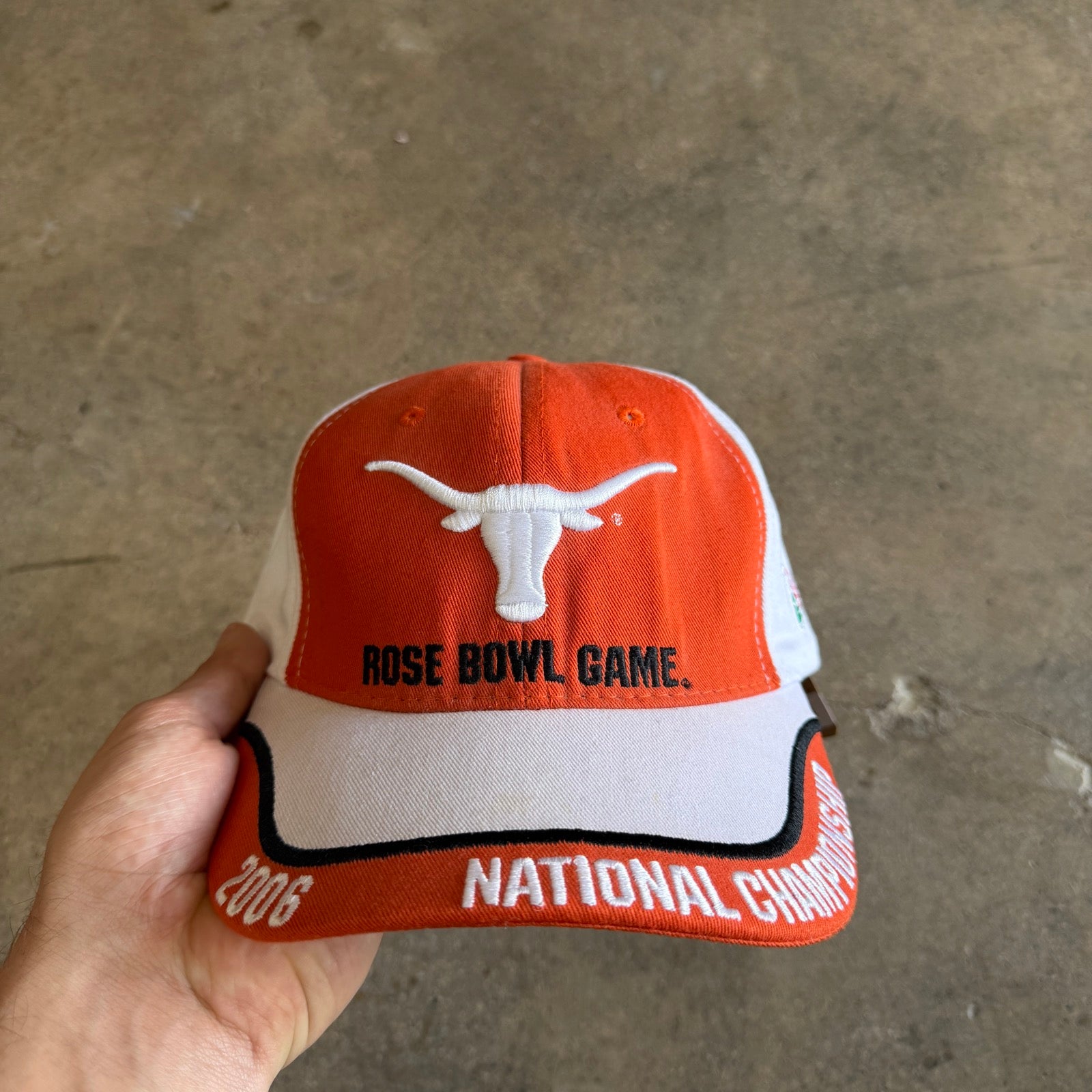 2006 Orange Texas Longhorns Rose Bowl National Championship Hat 5794