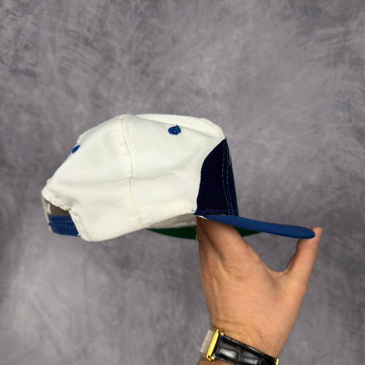 90s White Dallas Cowboys Logo Athletic Sharktooth Snapback Hat 6866