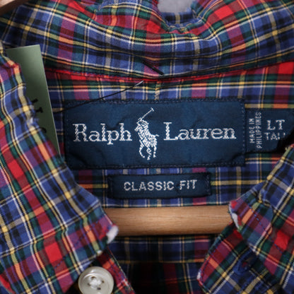 Y2K Red Plaid Ralph Lauren Classic Fit Long Sleeve Button-Up Shirt 5407