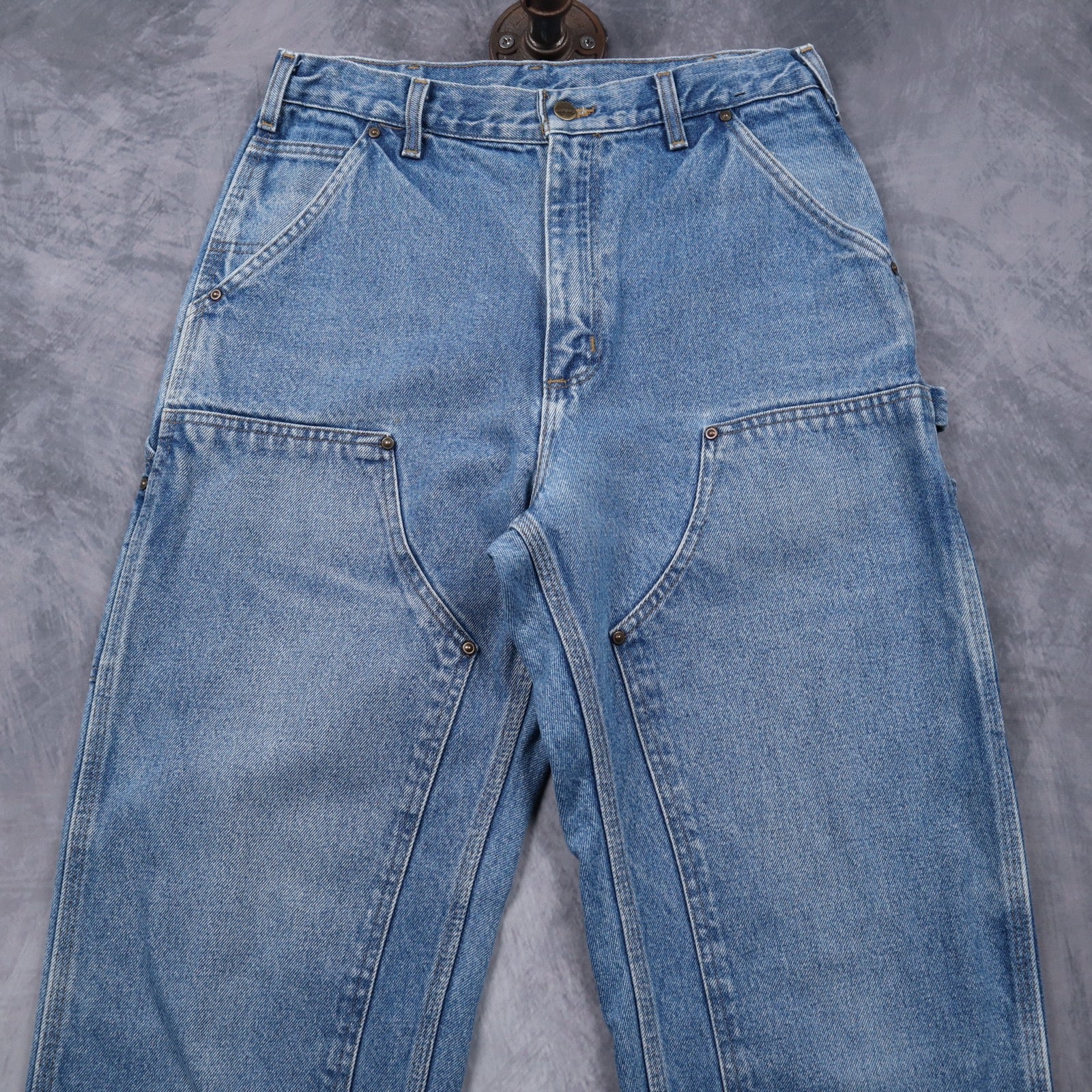 Y2K Light Wash Carhartt Double Knee Dungaree Fit Jeans 5051