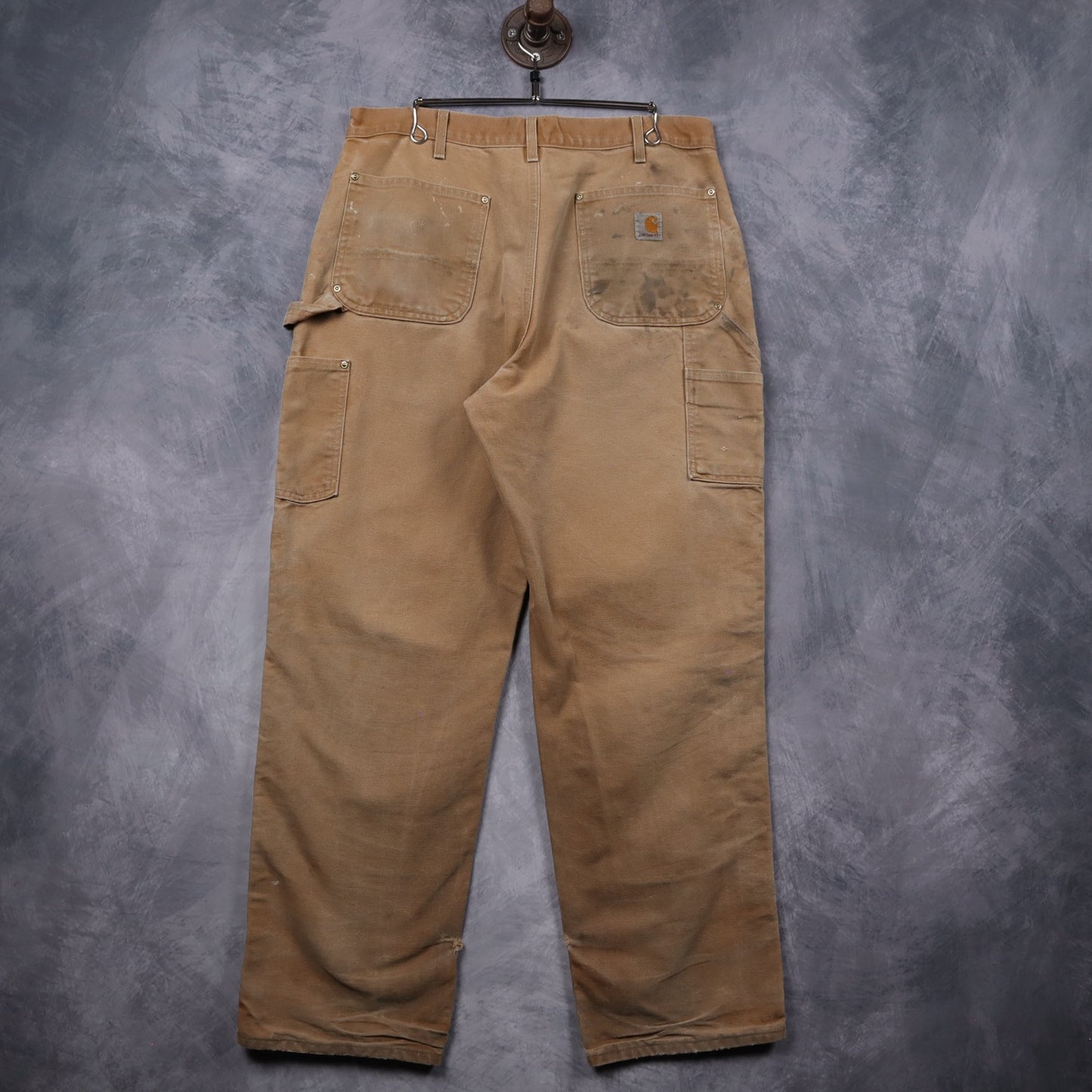 90s Tan Carhartt Distressed Double Knee Work Pants 5226