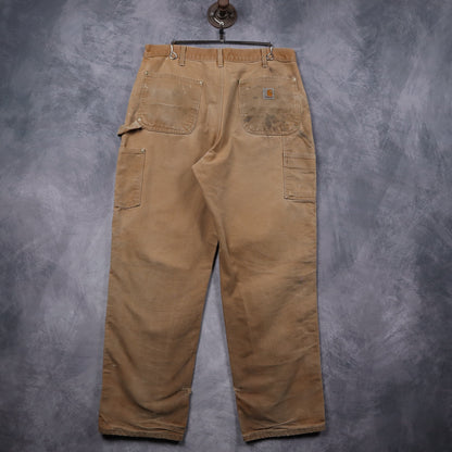 90s Tan Carhartt Distressed Double Knee Work Pants 5226