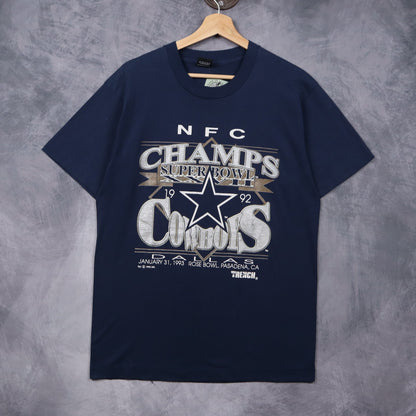1993 Navy Blue Dallas Cowboys NFC Champs Shirt 6628