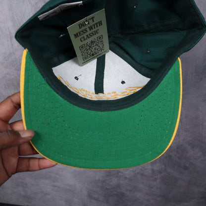 90s Green Oakland Athletics Starter Script Snapback Hat 5558
