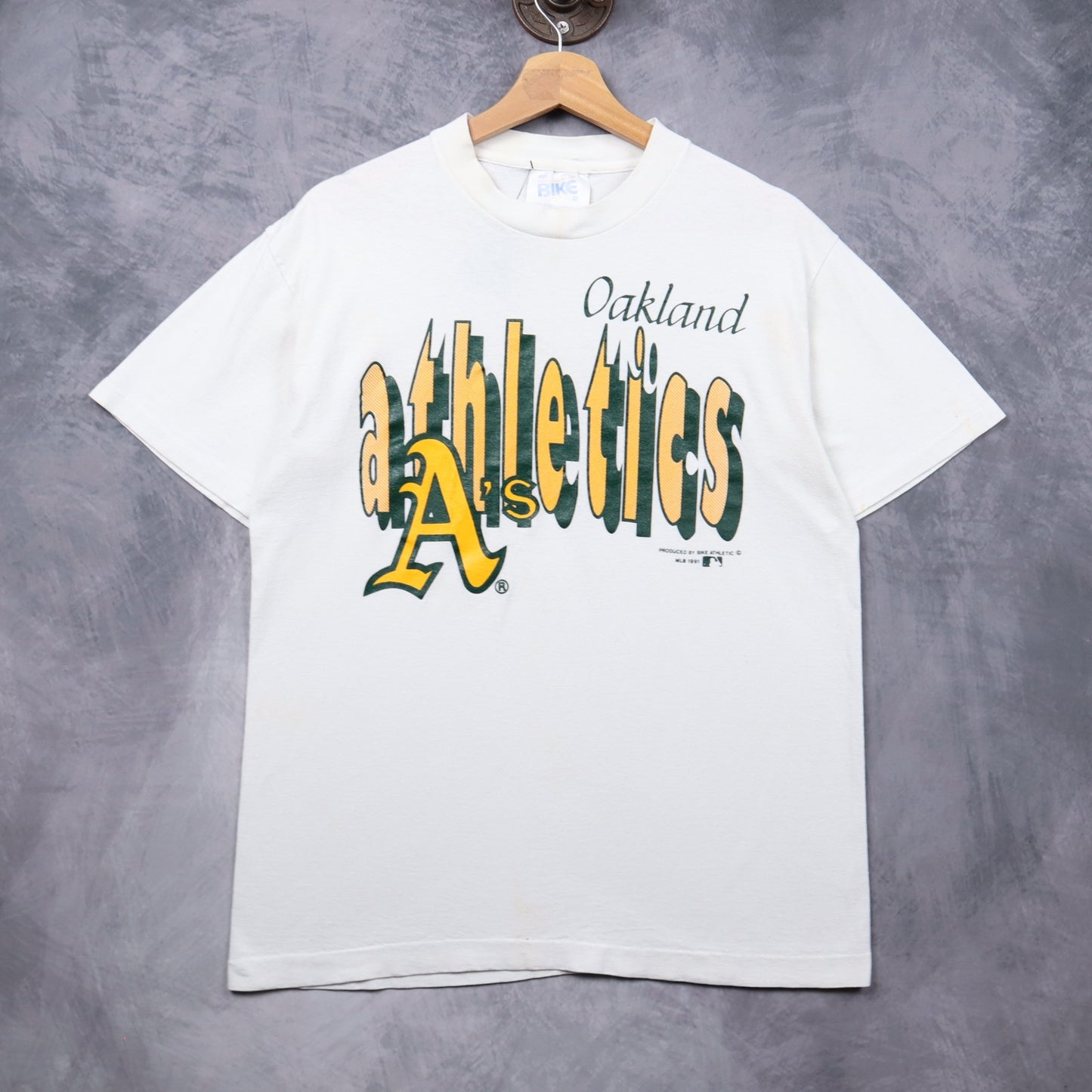 1991 White Oakland Athletics Shirt 5525