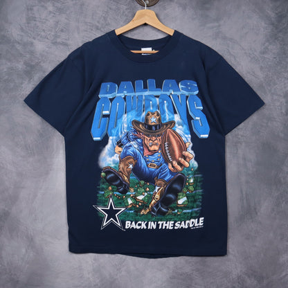 1993 Navy Blue Dallas Cowboys Back In The Saddle Shirt 6655