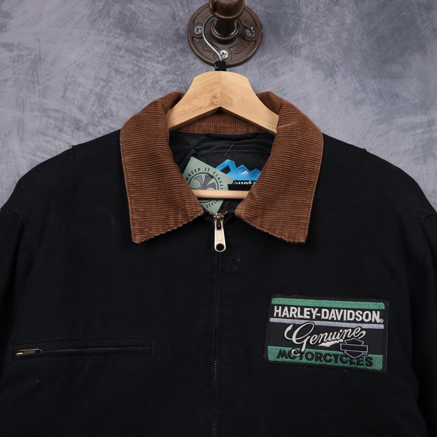 00s Black Harley-Davidson Detroit Style Work Jacket 4810