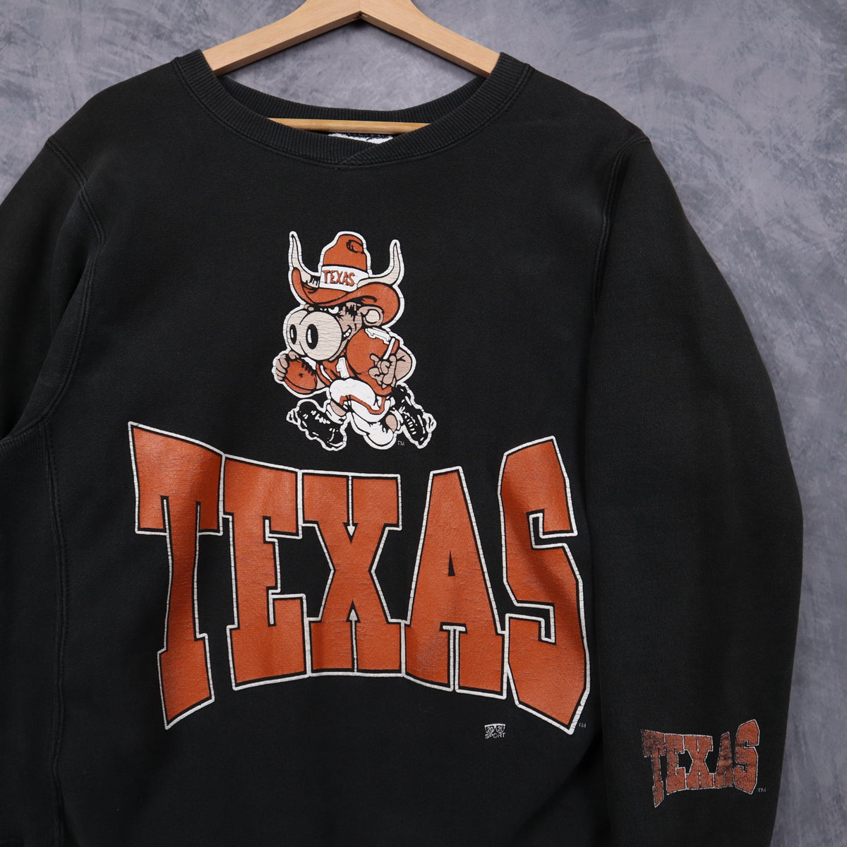 90s Black Texas Longhorns Crewneck Sweatshirt 5692