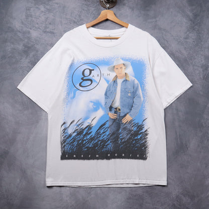 1996 White Garth Brooks Fresh Horses World Tour Shirt 5331