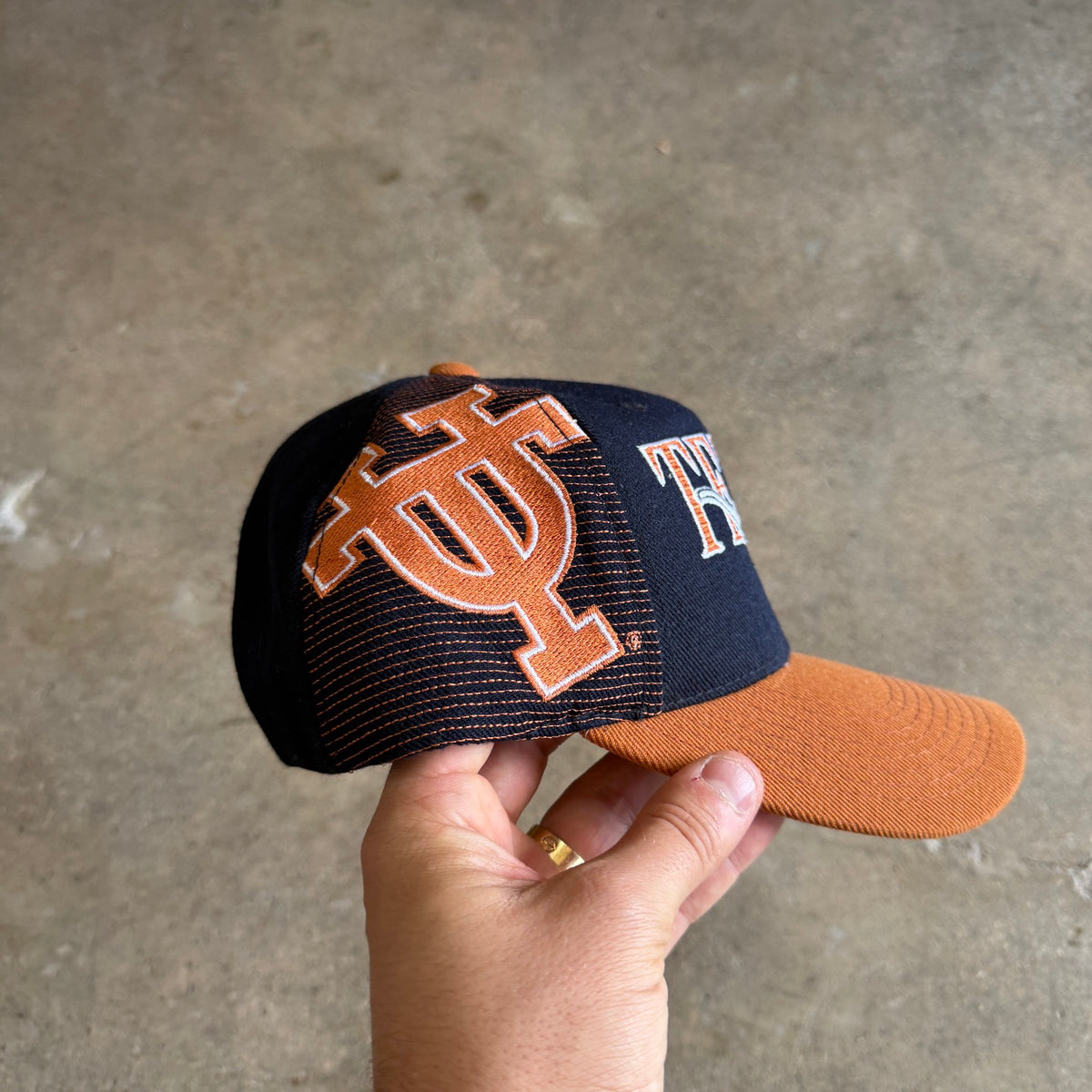 90s Navy Blue Texas Longhorns Sports Specialties Snapback Hat 5773