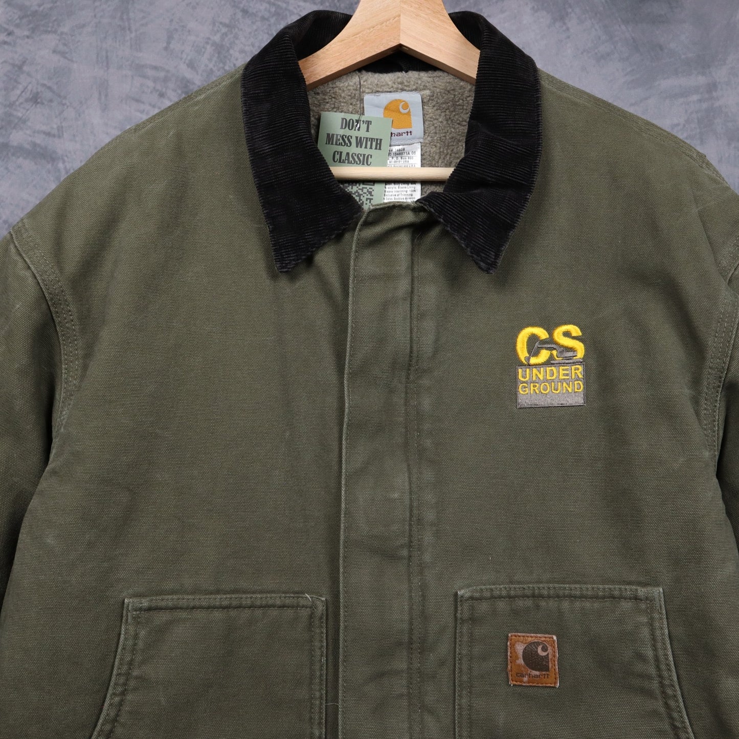 00s Olive Green Carhartt Cropped Arctic Work Jacket 4797