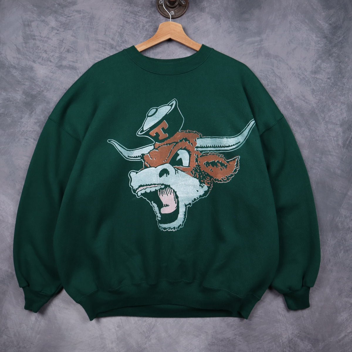 90s Green Texas Longhorns Crewneck Sweatshirt 5684