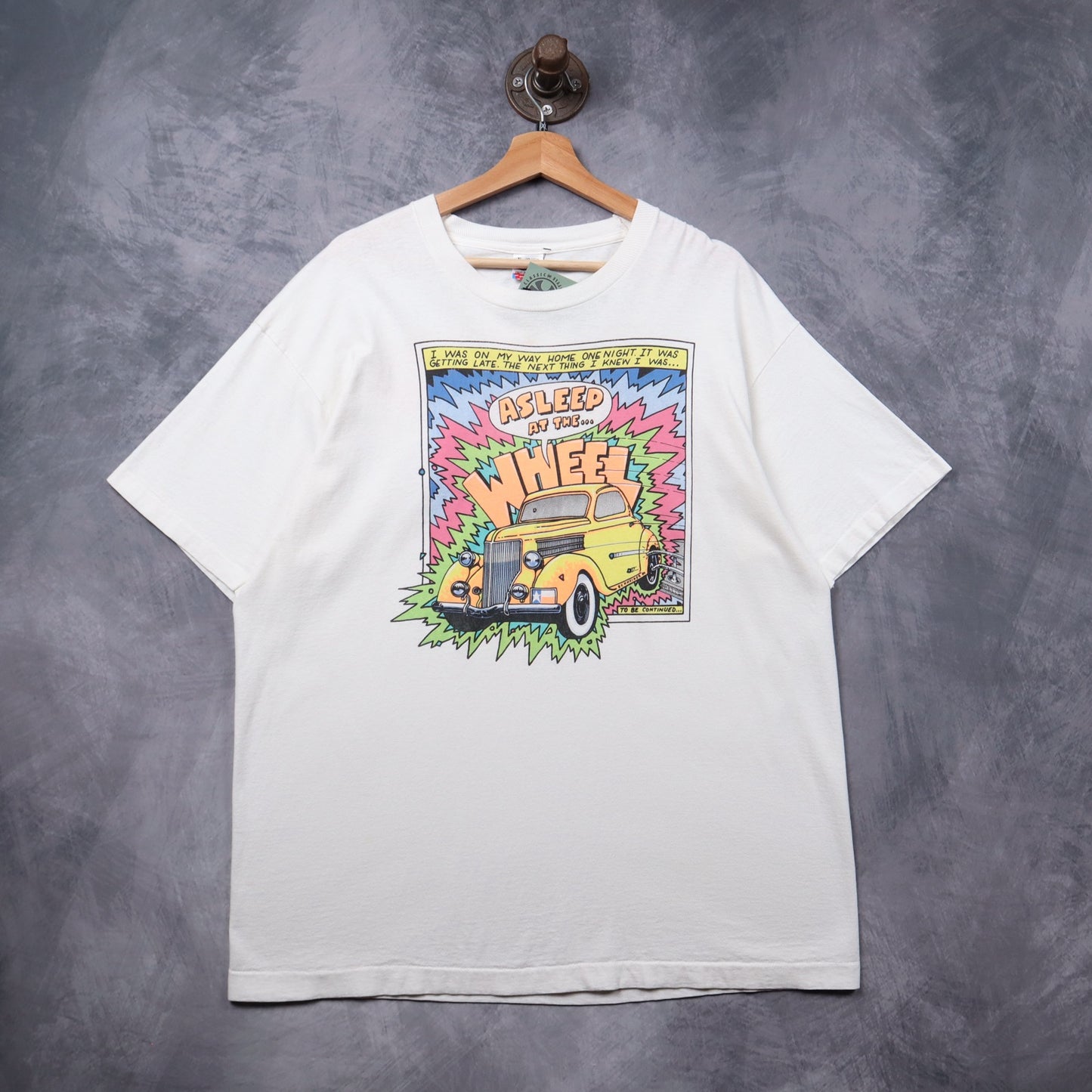 1990 White Asleep At The Wheel Bandana Ball Shirt 5333