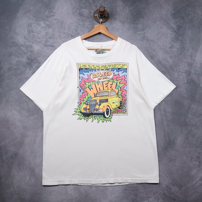 1990 White Asleep At The Wheel Bandana Ball Shirt 5333