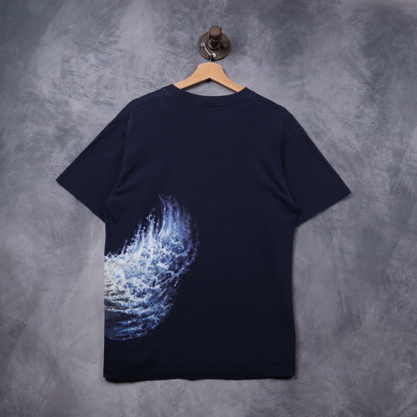 90s Navy Liberty Science Center Polar Bear Wraparound Shirt 5424