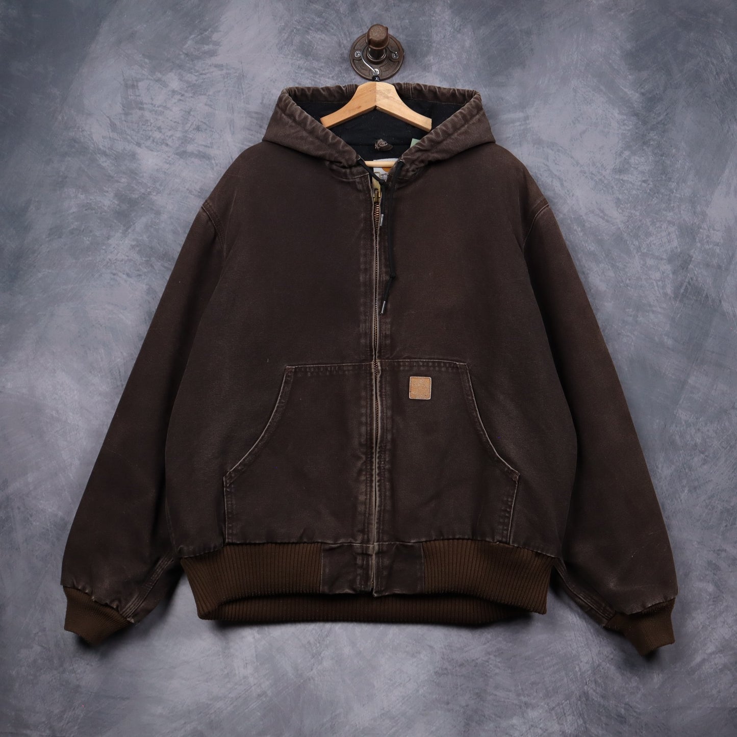 00s Mocha Brown Carhartt Active Hooded Jacket 4802