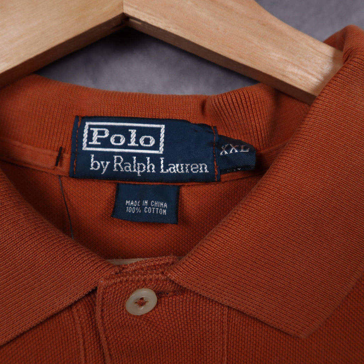 00s Rust Orange Polo Ralph Lauren Polo Shirt 5897