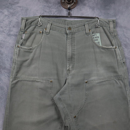 Early 2000s Sage Green Carhartt Double Knee Loose Fit Pants 5041
