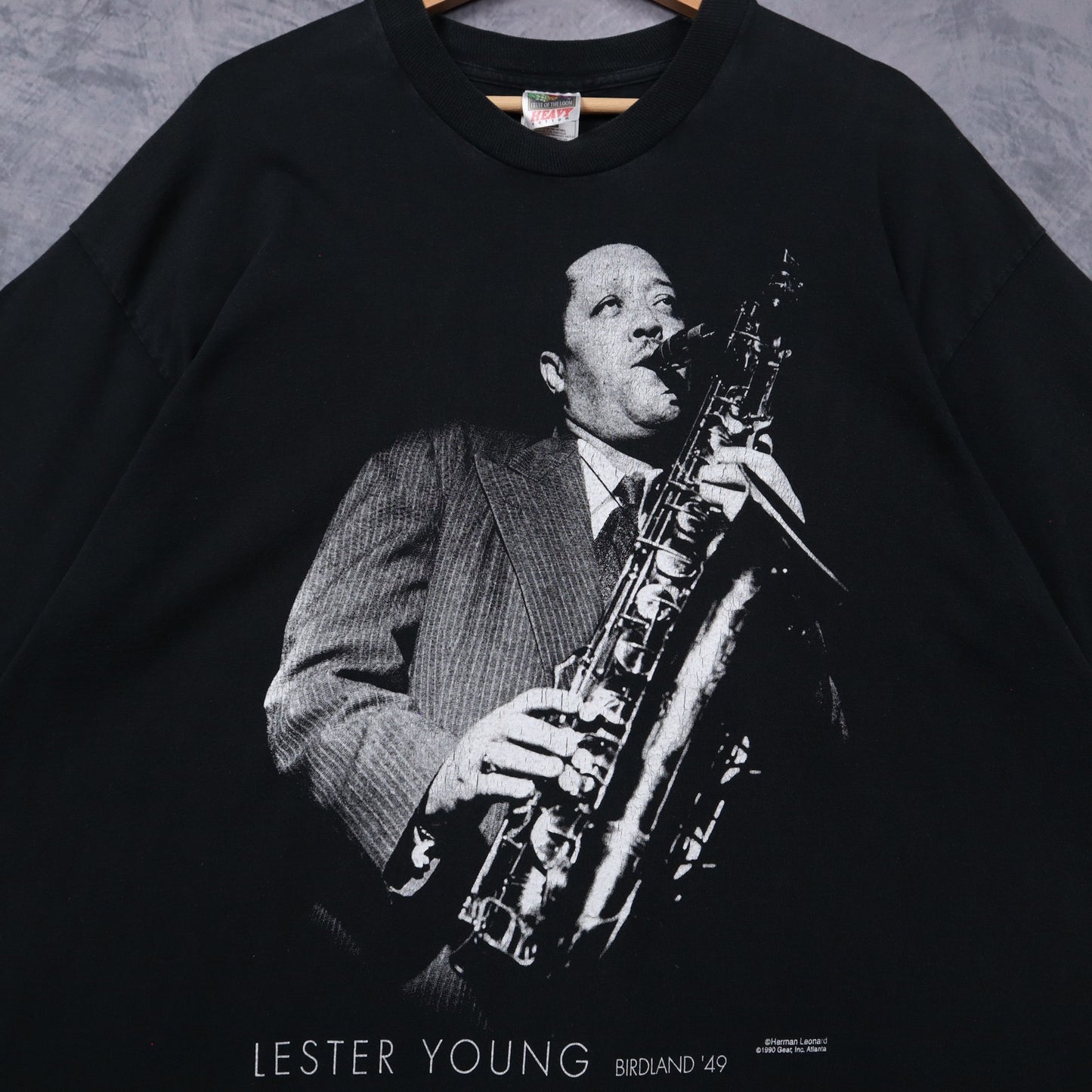 1990 Black Lester Young Birdland '49 Shirt 4967