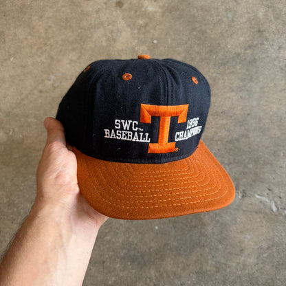 1996 Black Texas Longhorns SWC Baseball Champions Snapback Hat 5792