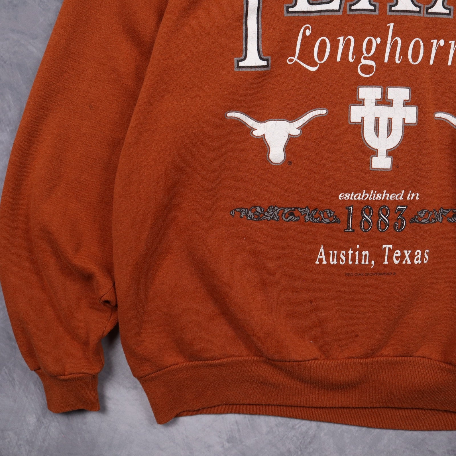90s Burnt Orange Texas Longhorns Crewneck Sweatshirt 5687