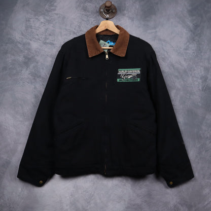00s Black Harley-Davidson Detroit Style Work Jacket 4810