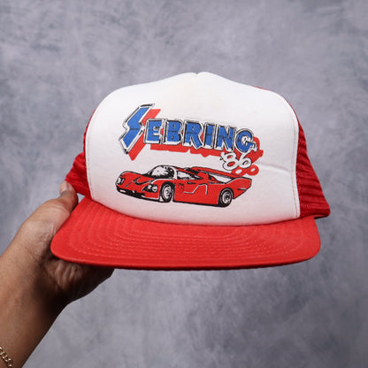 1986 Red Sebring Racing Trucker Hat 7289