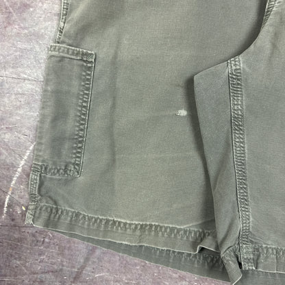 00s Olive Green Baggy Carhartt Carpenter Work Shorts 35x9.5 2793