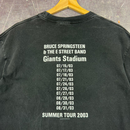 2003 Faded Black Bruce Springsteen & The E Street Band Tour Graphic Shirt L 1102