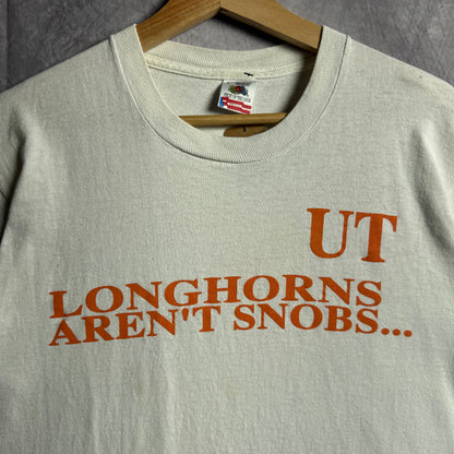 90s White Texas Longhorns Just Better Than Everyone Else Shirt 4509